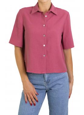 Camicia in viscosa tinta unita